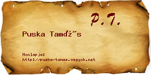 Puska Tamás névjegykártya
